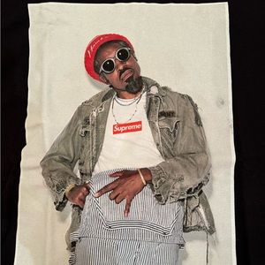 Supreme White Tee with Andre 3000 Print